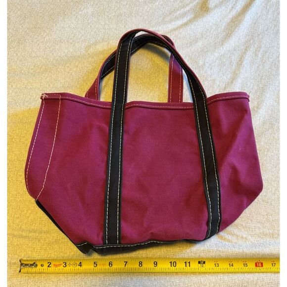 L.L. Bean Boat Tote Two Tone Purple Canvas Tote Travel Bag Made in Usa Rare - Picture 5 of 6